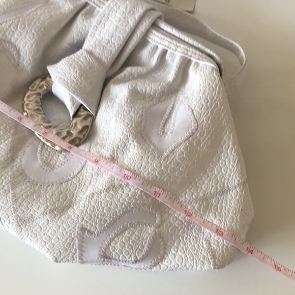 VENETO vintage womens shoulder purse pleather PVC doctor-style opening BNWT - Picture 9 of 10